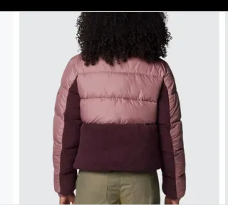 Anorak Columbia croped morado y rosa