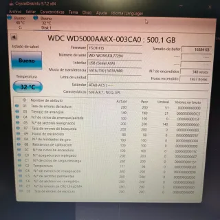 Disco Duro WD 500GB SATA WD5000AAKX.