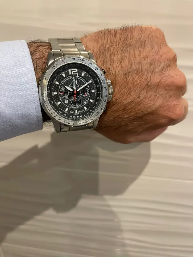 Reloj Aviador Cronógrafo Cuarzo 45mm