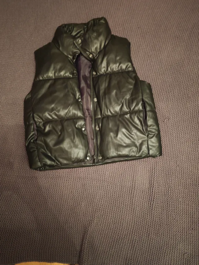 Chaleco acolchado negro mujer