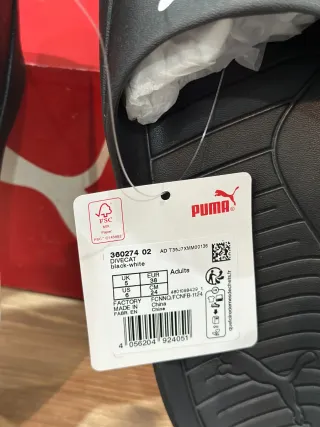 Chanclas Puma Negras Deslizantes