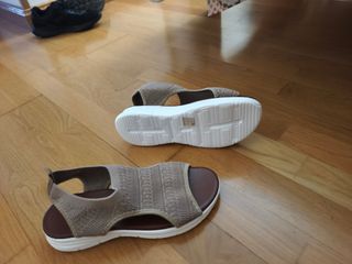 Sandalias Beige y Marrón Talla 39 Unisex