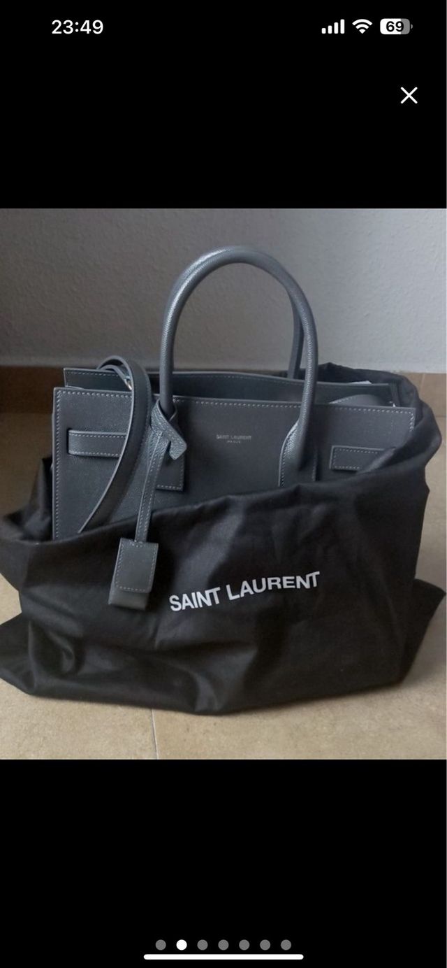 Bolso Saint Laurent Gris Marengo