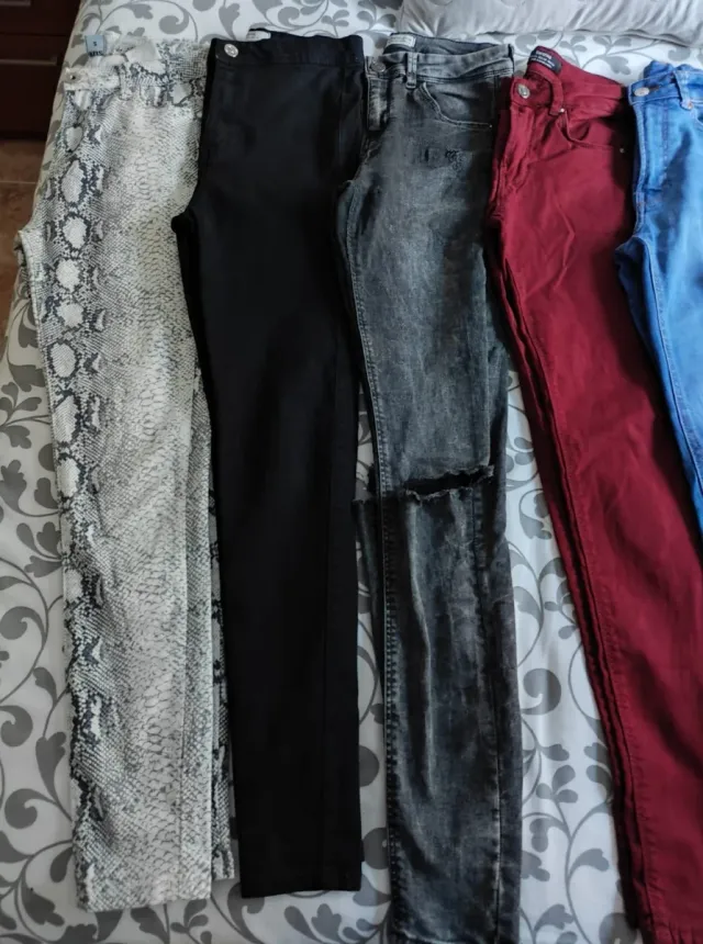 Lote 10 Pantalones Varias Marcas Chica talla 34-36