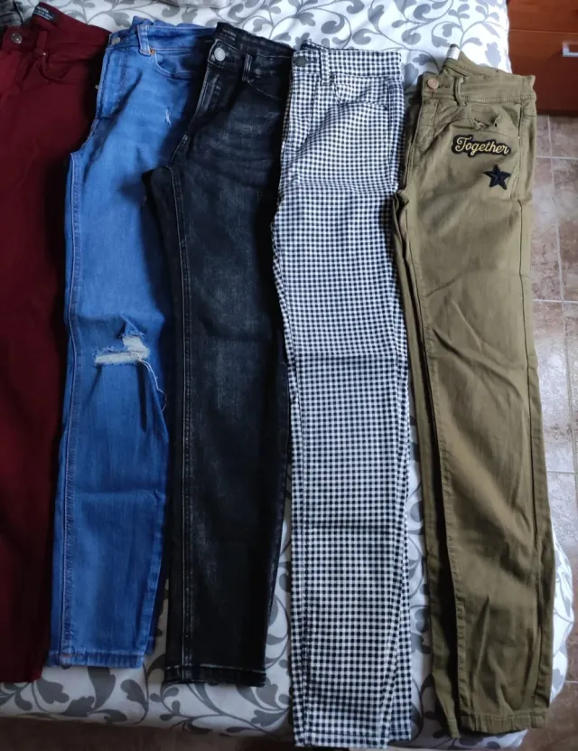 Lote 10 Pantalones Varias Marcas Chica talla 34-36