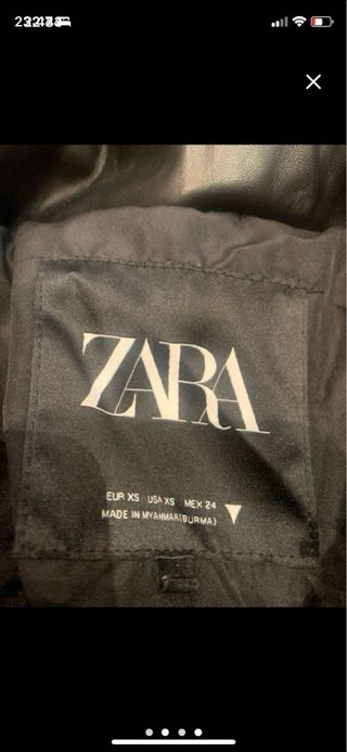 Chaqueta Zara acolchada efecto piel