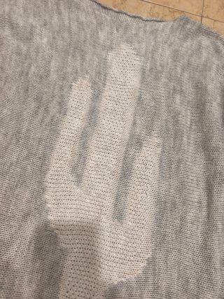 Jersey L Mujer Gris y Blanco