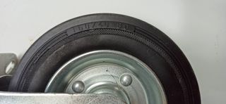 4 Ruote industriali Girevoli in Gomma 160 mm