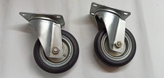 4 Ruote industriali Girevoli in Gomma 160 mm