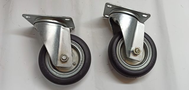 4 Ruote industriali Girevoli in Gomma 160 mm