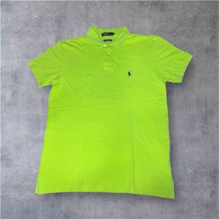 Polo Ralph Lauren Verde Neón Logo Azul