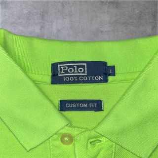 Polo Ralph Lauren Verde Neón Logo Azul