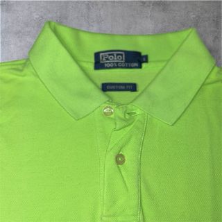 Polo Ralph Lauren Verde Neón Logo Azul