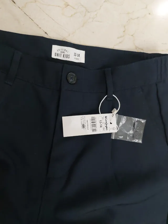 Pantalón pinza azul marino talla 13/14