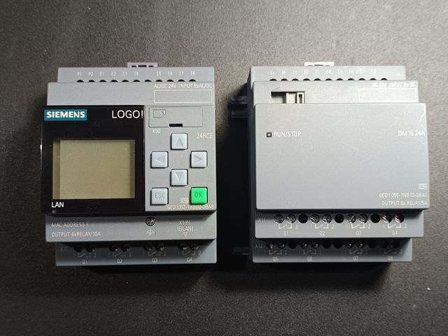 Siemens LOGO! + Tarjeta 8I 24VDC - 8O Rele 5A