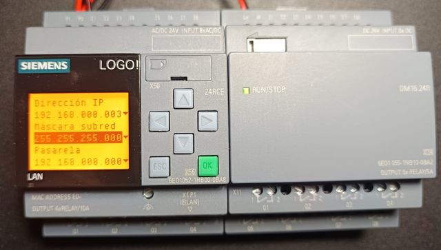 Siemens LOGO! + Tarjeta 8I 24VDC - 8O Rele 5A