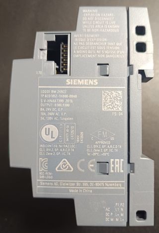 Siemens LOGO! + Tarjeta 8I 24VDC - 8O Rele 5A