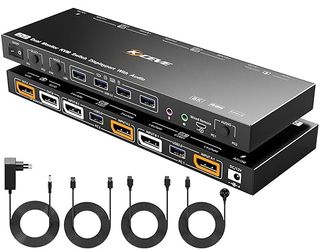 Switch KVM Dual DP 2 PC 2 Monitores 4K@144Hz