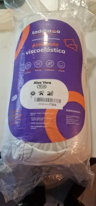 Almohada viscoelástica Aloe Vera 70cm