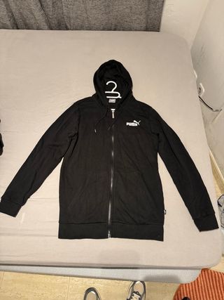 Sudadera Puma Negra con Cremallera