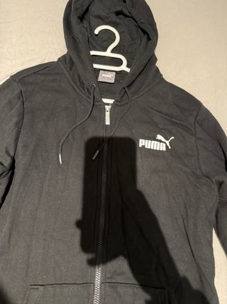Sudadera Puma Negra con Cremallera