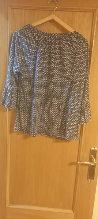 Blusa estampada manga 3/4