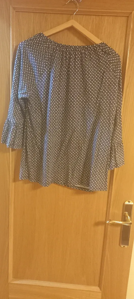 Blusa estampada manga 3/4