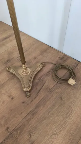 LAMPARA DE PIE ANTIGUAS BRONCE Y FORJA 89 E UNA