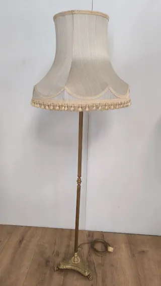 LAMPARA DE PIE ANTIGUAS BRONCE Y FORJA 89 E UNA