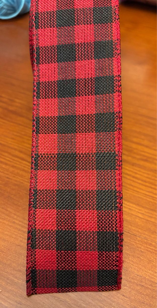 Rollo cinta decorativa cuadros rojo/negro 5cm