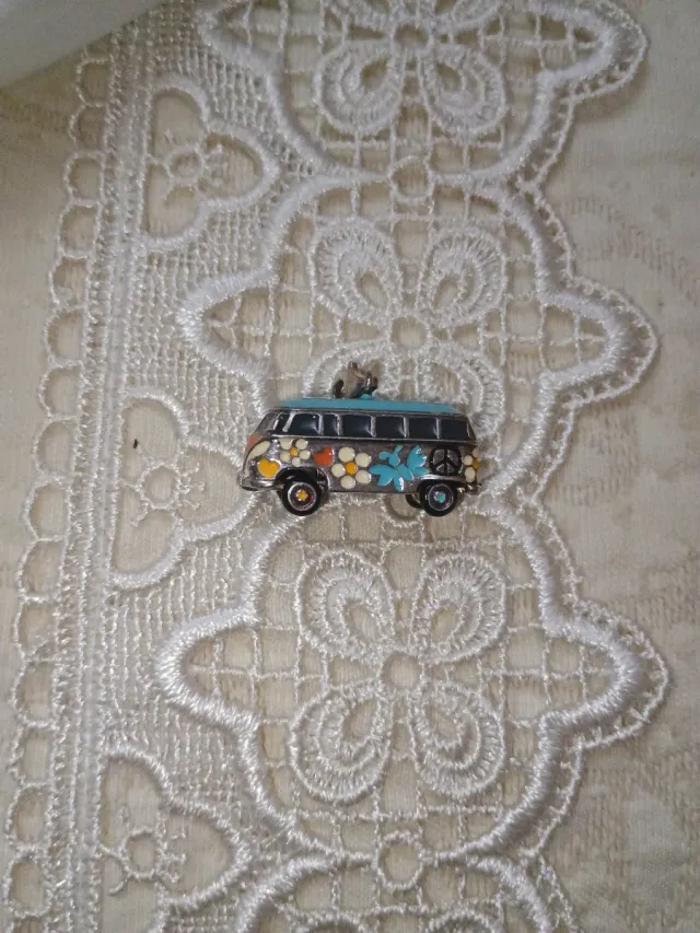 Colgante Plata 1ª Ley Furgoneta Hippie