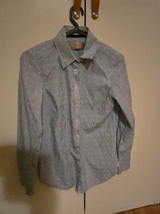 Camisa Pedro del Hierro azul e branco