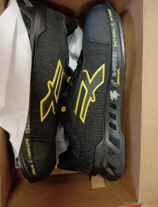 Scarpe antinfortunistiche U-Power nere e gialle