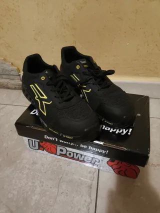 Scarpe antinfortunistiche U-Power nere e gialle