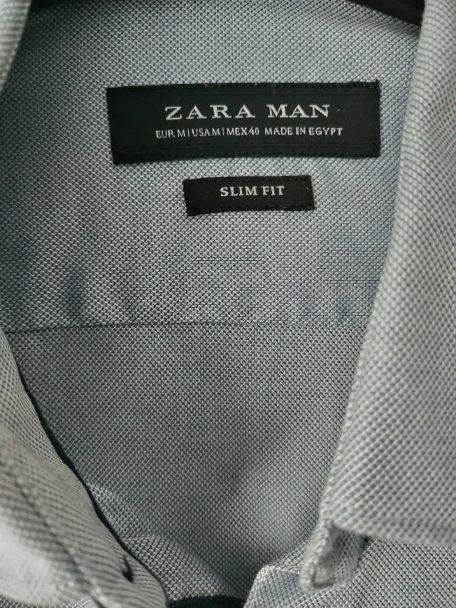 Camisa Zara Man Gris con coderas