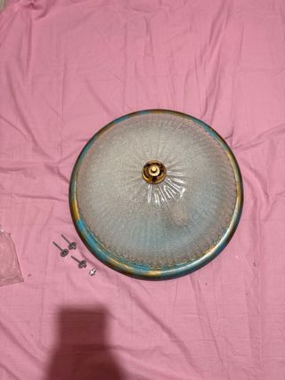 Lampadario soffitto vetro e metallo