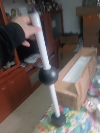 Lámpara de diseño esfera negra y blanca