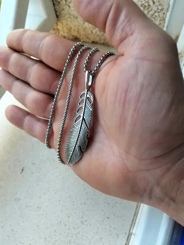 Colgante Pluma con Cadena