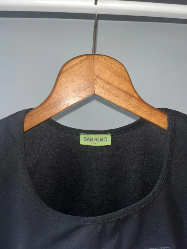 Camiseta Estampada San Remo Negra Multicolor