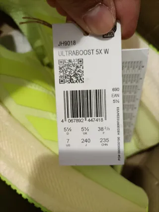 T38,5 Adidas Ultraboost 5X W Amarillas