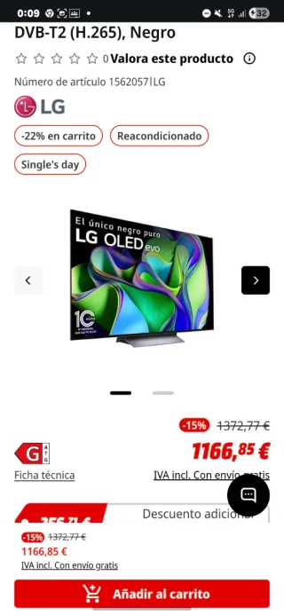 LG OLED 55 C35LA 4K Smart TV
