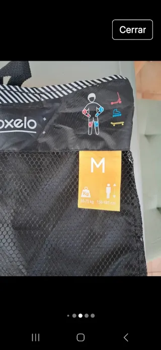 Rodilleras ,coderas,manosProtecciones Oxelo Talla