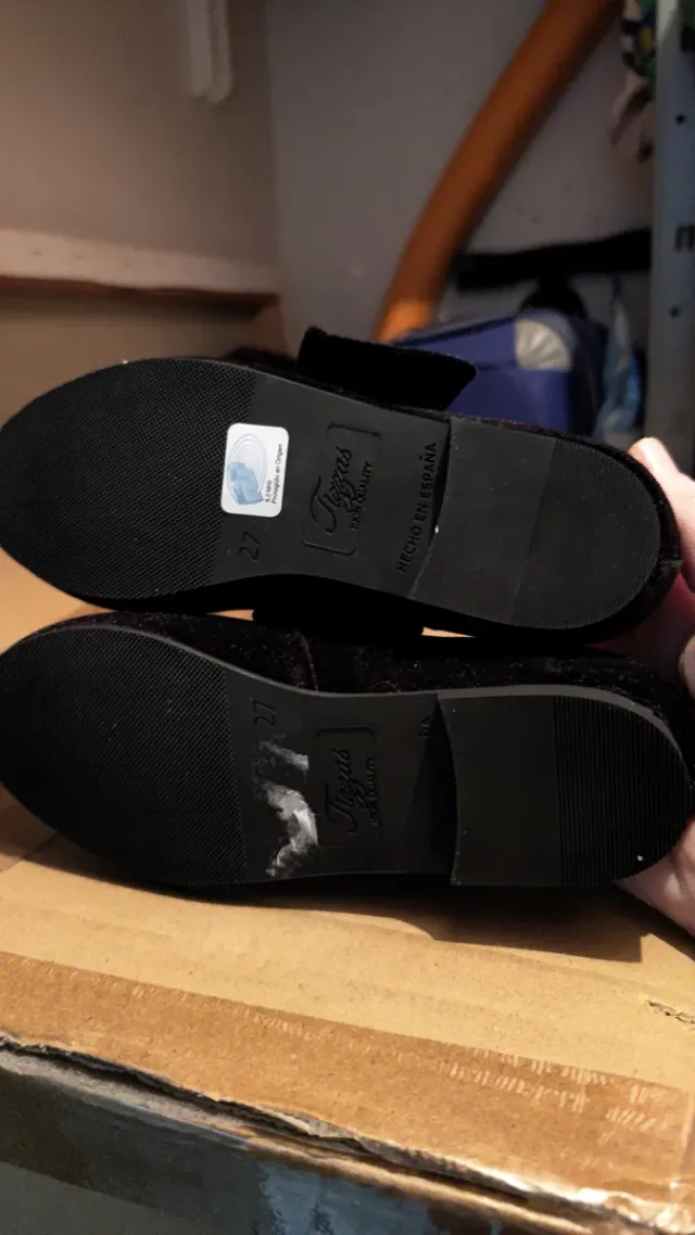 Merceditas Tizzas Talla 27 Negro Terciopelo