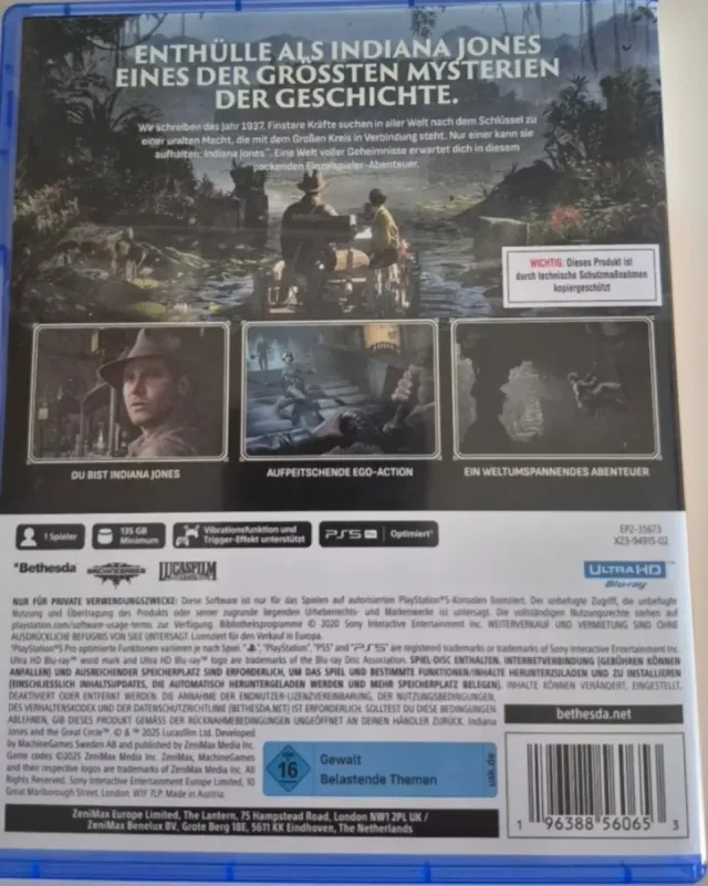 Indiana Jones PS5 Juego