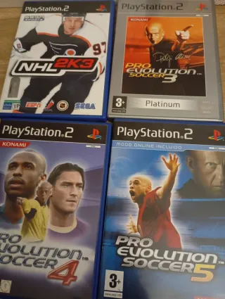 Juegos PS2 Pro Evolution Soccer 3, 4, 5 y NHL 2K3