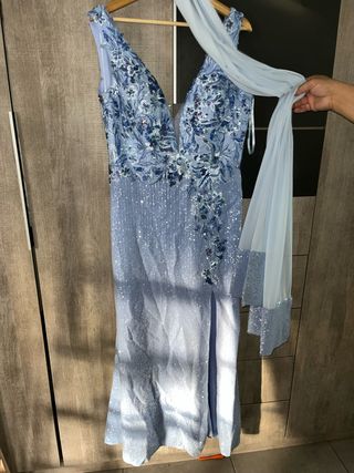 Vestido de fiesta azul talla L