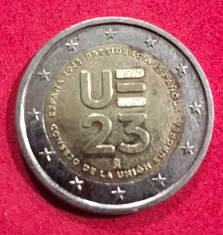 Moneda 2 euros conmemorativa España 2023 UE