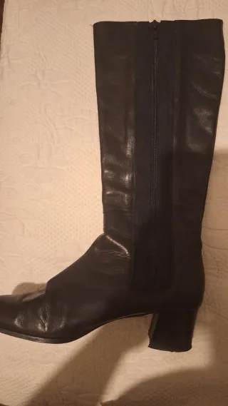 Botas de piel negras mujer