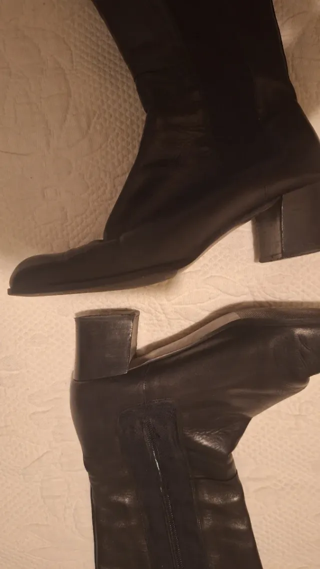 Botas de piel negras mujer