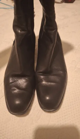 Botas de piel negras mujer